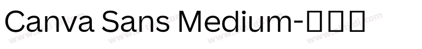 Canva Sans Medium字体转换